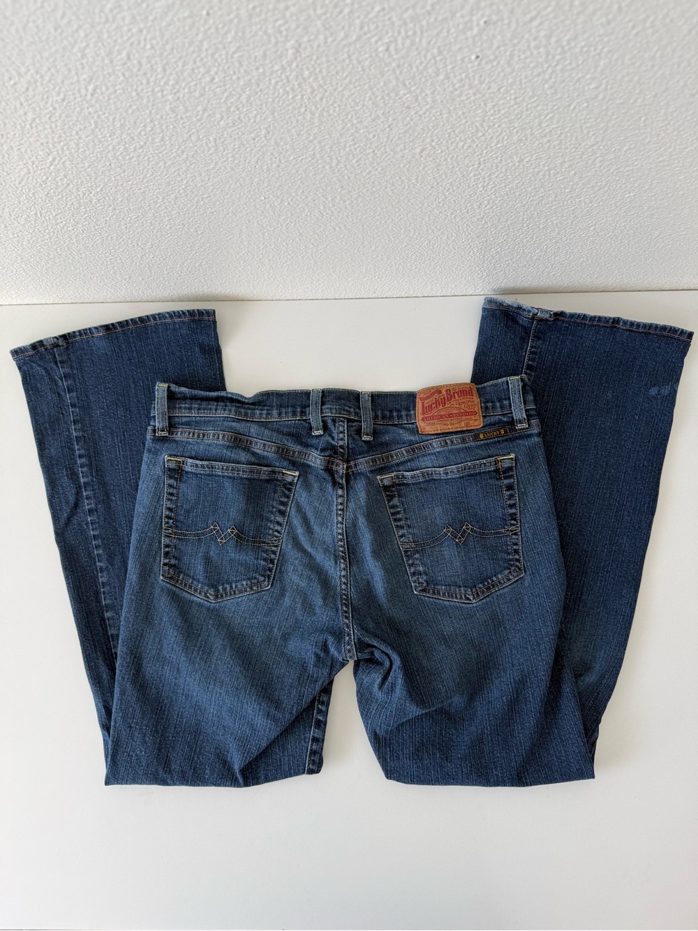 VTG Lucky Brand Sweet N Low Bootcut Jeans Dark Wash Size 12/31 (Altered Hems)